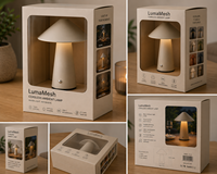 Lampu Meja LED Nordic Modern Logam Isi Ulang Sentuh untuk Mengatur Kecerahan, Pengisian Daya USB-C, Pencahayaan Putih Hangat yang Dapat Disesuaikan, CRI 80, Kamar Tidur