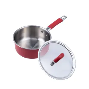 Kitchen Milk Pan Stainless Steel Cooking Pan Saucepan With SS Lid