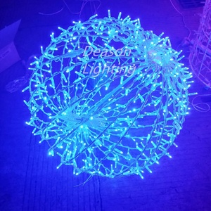 Esfera <span class=keywords><strong>LED</strong></span> Grande para Exteriores, Impermeable, para <span class=keywords><strong>Navidad</strong></span>, Bola de Luz Colgante Plegable para Exteriores - Product Image 5