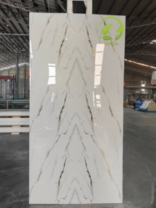 China 1220*2440mm*3mm Hot Sale Interior Decoration Artificial UV Marble Wall Panel Board High Glossy <strong>PVC</strong> <strong>Plastic</strong> <strong>Sheet</strong> for House - Product Image 4
