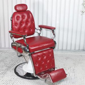 Klasik kuaför güzellik salonu Styling berber koltuğu sentetik deri kahverengi beyaz altın yeşil kırmızı avrupa berber sandalyeleri - Product Image 2