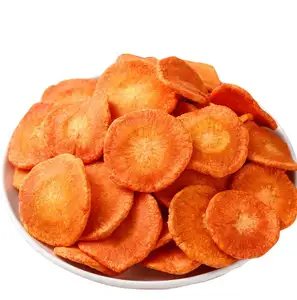 Croustilles de carottes déshydratées à basse température instantanées Collations quotidiennes Tranche de carotte frite sous vide carotte séchée vf