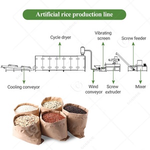 Petit <span class=keywords><strong>couscous</strong></span> artificiel automatique de processus d'extrudeuse jumelle de riz fortifié font la ligne de production de machine usine - Product Image 4