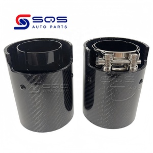 Punta de escape de acero inoxidable con apariencia de fibra de carbono real de alta calidad SQS, acabado liso de <span class=keywords><strong>1.5</strong></span> mm para M2 M3 M4 M5 M6 <span class=keywords><strong>Cooper</strong></span> M240i - Product Image 4