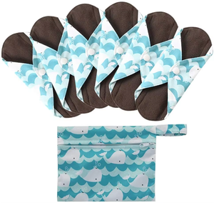 Bantalan pembalut wanita, dapat digunakan kembali pembalut lutut katun murni graphene anti bakteri - Product Image 2