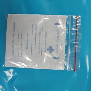 متوفر بحجم صغير من بلاستيك البولي إيثيلين محكم الغلق لأكياس حبوب توزيع الأدوية بسحاب مع سحاب لتخزين الأدوية - Product Image 2