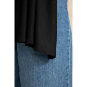 Bufanda de Algodón Negra Unisex, Tejido Jersey, Agradable al Tacto, Bufandas Étnicas, Chal - Product Image 1