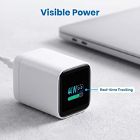 Chargeur rapide 45W GaN PD QC3.0 avec écran couleur TFT, protection intelligente AI, chargeur mural Type-C, prise EU/US/UK