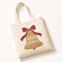 Sac de merchandising saisonnier en coton biodégradable, en tissu de toile à l'encre de sapin d'hiver, personnalisable, disponible en gros et en stock immédiat