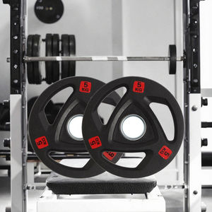 Ejercicio en casa Oly Flywheel Barbell Pesos libres Empuñadura de acero de tres agujeros Squat Levantamiento de pesas Gimnasio Placa de <span class=keywords><strong>disco</strong></span> - Product Image 6