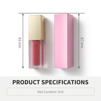 Vente en gros de gloss à lèvres liquide mat brillant longue durée, imperméable, vegan, hydratant, avec étiquette privée, 106 couleurs