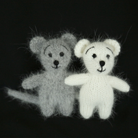 Mini-porcelet tricoté pour nouveau-né, accessoires de photographie, lapin en peluche, agneau au crochet pour séance photo de bébé