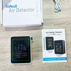 Safewill Tuya Dedektörü AQI PM2.5 PM10 CO2 TVOC Sıcaklık Nem WiFi İç Mekan Hava Kalitesi Monitörü IP54 Ses+Işık <span class=keywords><strong>Alarm</strong></span>ı - Product Image 3