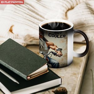 Mug en céramique noir givré 11oz, tasse à sublimation magique changeant de couleur à la chaleur - Product Image 3