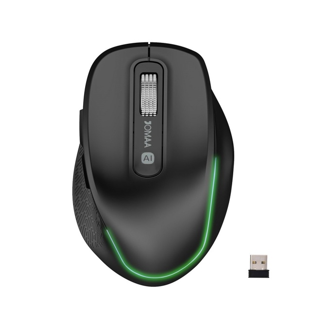AI Smart Voice Optical Mouse Ergonomic Computer Mouse RGB Backlit 2.4G Wireless Type-C Interface Compatible Windows/MAC Laptop