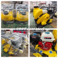 Compacteur professionnel à plaques 30KN Compacteur à vibrations pour moteur essence/diesel 5.5/7 HP avec roues