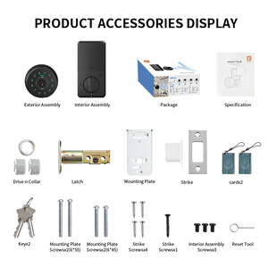 <span class=keywords><strong>Serrure</strong></span> Intelligente Personnalisable avec Logo, Verrou de Sécurité Américain Standard à Empreinte Digitale et Reconnaissance de Veine Palmique pour Appartement, Bureau et Projets de Sécurité - Product Image 6