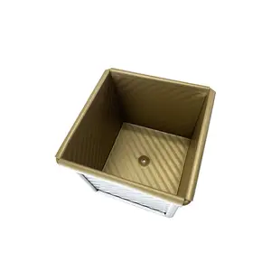 Aluminium legierung Back geschirr Antihaft Wellpappe Toast Box Brot Backform Quadratische Laib Pfanne Kuchen Zinn Form