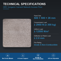 Plancher surélevé en ciment GRC avec piétement anti-vibration pour la réduction du bruit, idéal pour les projets d'aménagement de bureaux ouverts et salles de réunion