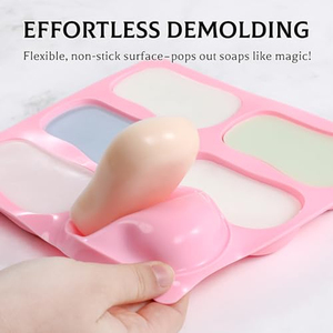 Custom Silicone Body <b>Soap</b> <b>Molds</b> Multiple Shapes Square Oval Corn Pattern LFGB Non Stick Versatile for DIY <b>Soap</b> Making - Product Image 3