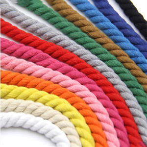 Cordon macramé tressé personnalisé de 2cm à trois brins corde 100% coton torsadée de 20mm avec <span class=keywords><strong>lacets</strong></span> de chaussures de style sport dans un sac à <span class=keywords><strong>lacets</strong></span> - Product Image 1