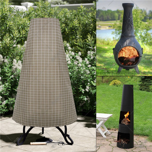 Outdoor Stove Cover 122x21x61cm Polyester Dustproof Checkered Pattern Garden Balcony Protector - Product Image 4