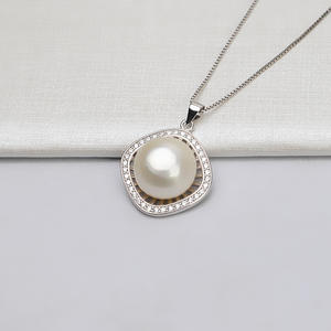 Pendentif en argent S925 rétro européen et américain, collier pour femme avec accessoires de bijoux en perles DIY, support vide pour bijoux - Product Image 2