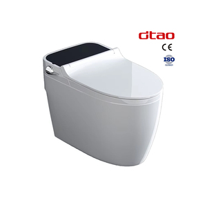 Toilette en céramique intégrée moderne de style européen Toilette de haute qualité monobloc à double chasse S-Trap P-Trap Télécommande Commde Toilette - Product Image 1