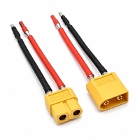 Câble adaptateur XT60 pour modèles réduits d'avions, câble de charge de batterie au lithium en nylon, connexion mâle/femelle 30A, rallonge d'alimentation en cuivre