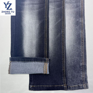 10 oz Stretch tissé fil teint coton Polyester Spandex Slub sergé Denim tissu pour enfants et adolescents Jeans - Product Image 2