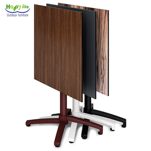 Tables pliantes carrées modernes en bois HPL stratifié pour extérieur, idéales pour cuisine, restaurant, café – Offre spéciale - Product Image 2
