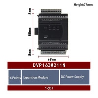 Module d'extension d'E/S DVP16XM211N Delta PLC 16DI NPN DC24V authentique en stock pour systèmes de contrôle d'automatisation des séries DVP ES2/EX2