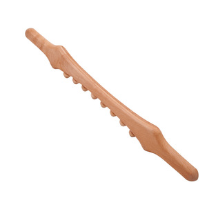 Venta al por mayor Spot Goods Eight Bead Ten Bead Carbonized Adelgazamiento Rolling Stick Relajación muscular Terapia de madera Masajeador corporal - Product Image 6