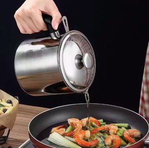 <span class=keywords><strong>M</strong></span> 1.3L Modern paslanmaz çelik yağ filtresi Pot Metal yağ süzgeç partiler için mutfak aracı yağ depolama için olabilir - Product Image 4