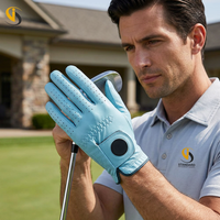 Gants de golf en cuir Cabretta antidérapants de haute qualité, couleurs personnalisées, prix de gros, logo imprimé, pour les mains sportives standard