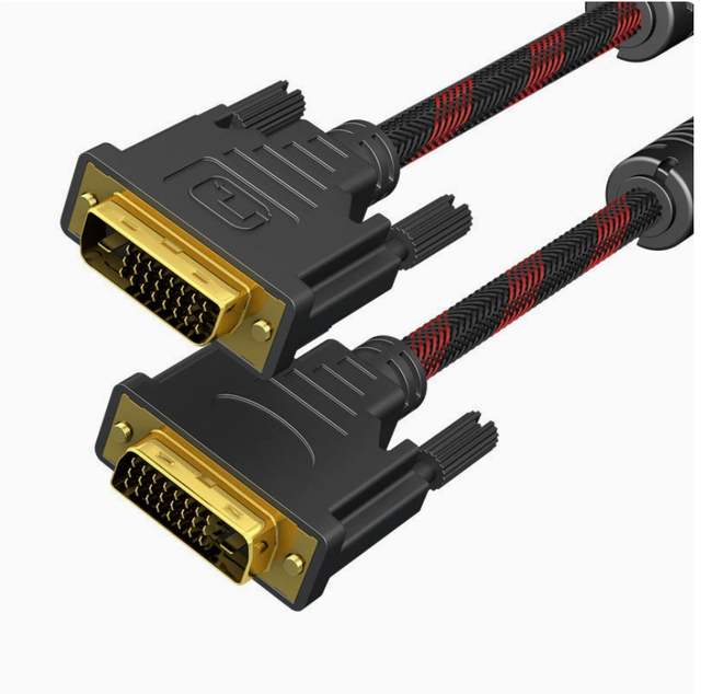 Manufacturer's 1.5-meter DVI Cable (24+1) DVI-D for Connecting Computer to TV, DVI to DVI signal Connection Cable.