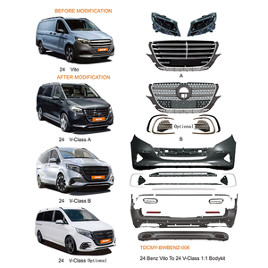 TDCMY Kit de Carrosserie de Mise à Niveau pour Voiture, Vente Chaude, Type A/B, <span class=keywords><strong>Pare</strong></span>-Chocs Avant et Arrière Adapté aux Mercedes Benz Vito/Classe V/METRIS - Product Image 1