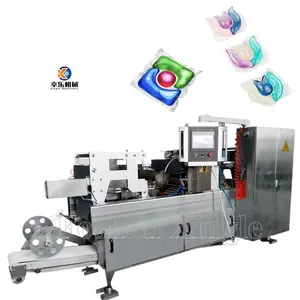 High Speed Liquid Powder Detergent Pods Filling And Sealing Doypack automatic 3 colors laundry pod filling packing machine price