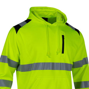 เสื้อฮู้ดสะท้อนแสงคุณภาพสูงสำหรับงานนิรภัย แขนยาว โพลีเอสเตอร์ ขาย - Product Image 4