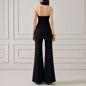 Pantalon et pantalon pour femmes de haute qualité tissu tissé en rayonne Spandex taille haute vêtements décontractés pour femmes pantalon à jambes larges NELLY - Product Image 1