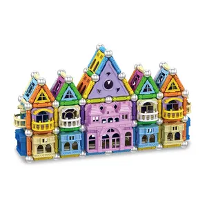 益智玩具 150 pcs 五颜六色的 3d 磁性建筑积木为孩子设置