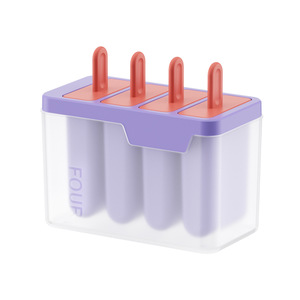 Four Compartment Popsicle Mold Plastic Ice Cream Maker With Lid Diy Frozen Treats Mold For Home Use - Product Image 5