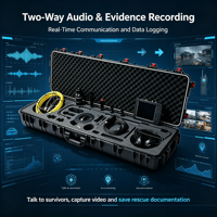 Dispositif de détection de secours séismique, détecteur de vie audio-vidéo sans fil à double écran, équipement de recherche de victimes de tremblement de terre et de ruine