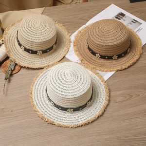 Vente Chaude en Gros Visière Personnalisée Tendance en Herbe Naturelle à Large Bord Enroulable pour la Plage, Protection Solaire pour Enfants et Adultes - Product Image 3