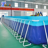 Piscine extérieure de luxe à structure métallique, piscine en PVC sur mesure pour complexe hôtelier et hôtel