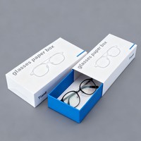 Boîte à tiroir pour étiquettes de marque d'impression numérique pour étuis à lunettes de soleil, emballage avec impression d'informations produit pour lunettes