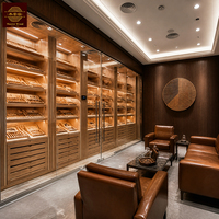 Humidor à cigares moderne en bois de cèdre, bar à cigares professionnel privé, salle à cigares en bois pour villa, appartement, projet