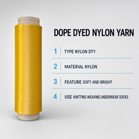 Fil de nylon DTY teint en masse haute ténacité 50D/24F jaune doré 100 % pour gants et tricot à la main – Approvisionnement direct usine