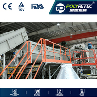 Ligne de lavage de recyclage de films PE PP post-consommation POLYTEC 500KG/H