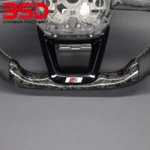 Volant de course personnalisé en fibre de carbone véritable forgée BSD pour Audi A3 S3 RS3 8Y, modification de voiture, volant personnalisé BSD - Product Image 2